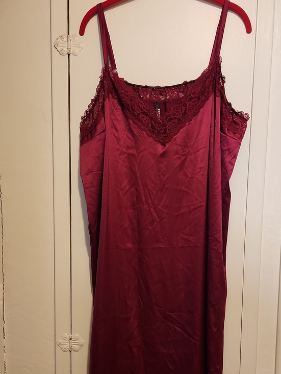 torrid Other - Torrid Burgundy Lace Trim Satin Sleep Dress